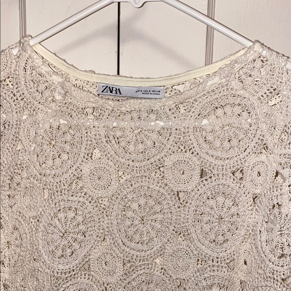 Zara Small White Lace Blouse - Picture 4 of 9